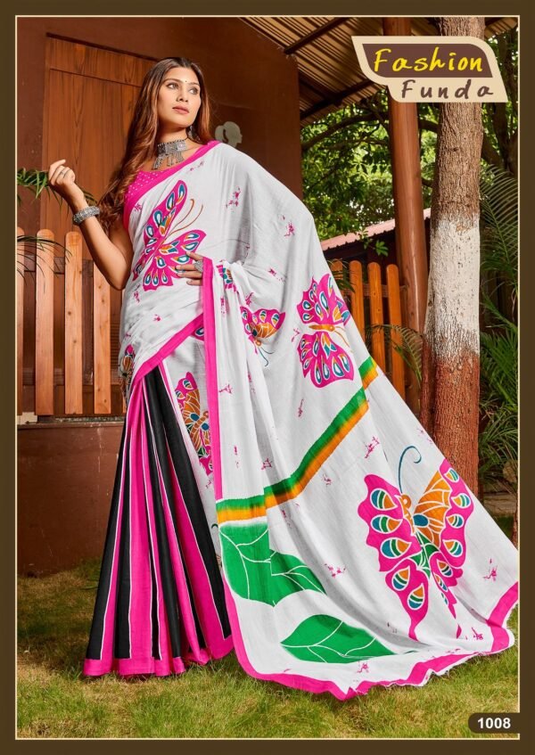 Pure Cotton Block Printed Saree